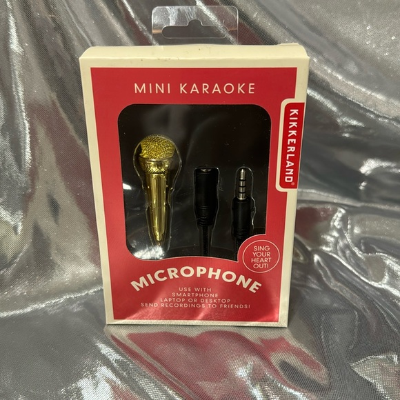 Mini karaoke microphone use with smartphone laptop or desktop kikkerland - Picture 1 of 3